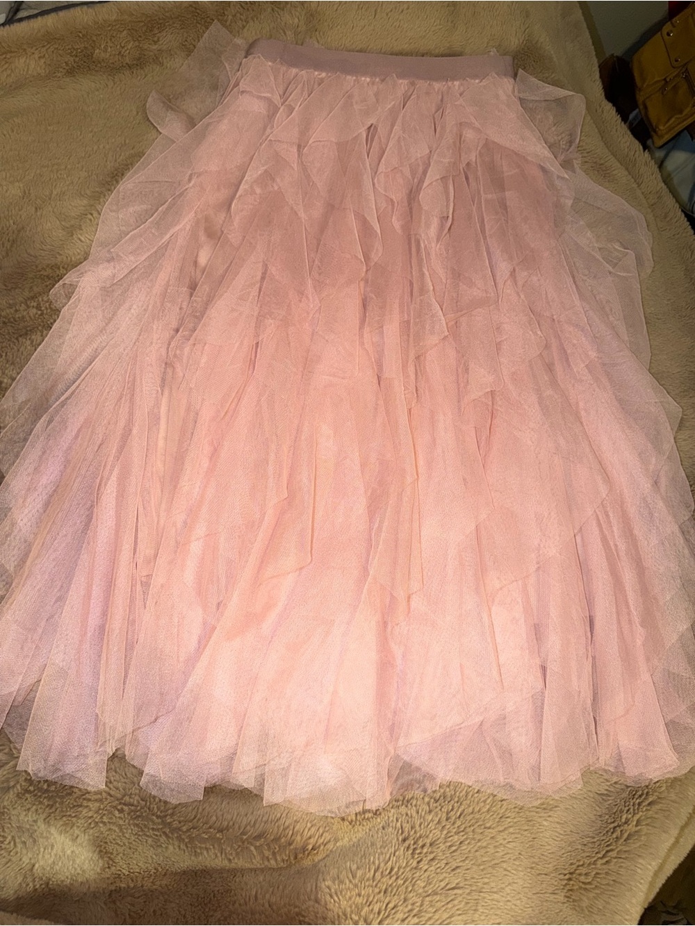 Soft Pink Layered Tulle Skirt